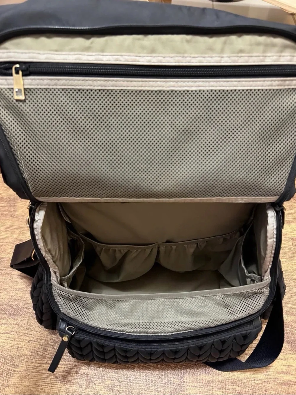 Happ- Levy Quilted Black Backpack Diaper Bag